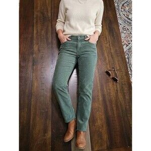 Carve Designs Pants Womens 6 Green Carson Corduroy Straight Leg Organic Cotton